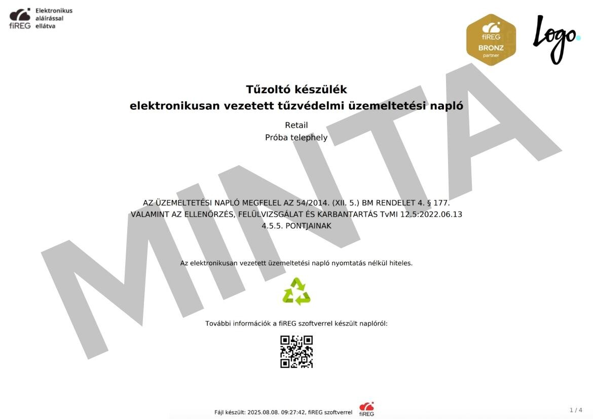 Tűzoltó készülék üzemeltetési napló – működés, szabályok, digitalizáció